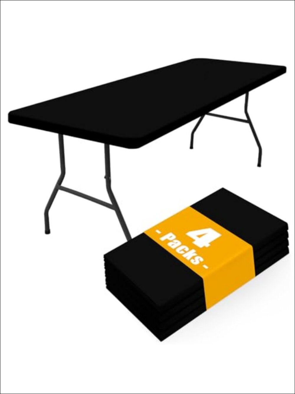 4 Pack Waterproof Elastic Fitted Tablecloth Polyester Rectangular Patio Cover